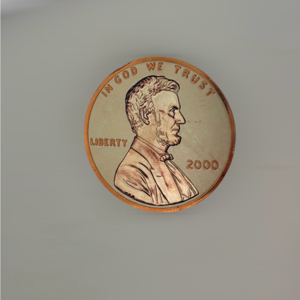 2000 Lincoln Penny magnet